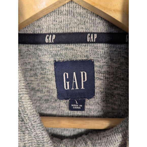 Gap Quarter Button Up Sweater Gray‎ Men’s Large - Picture 7 of 9